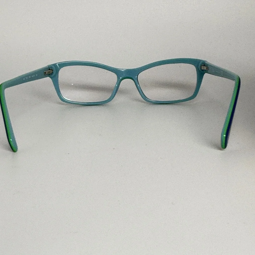 Ray-Ban RB 1550 3657 Blue Green Rectangular Eyeglasses Frames 48-15-130‎ 22137